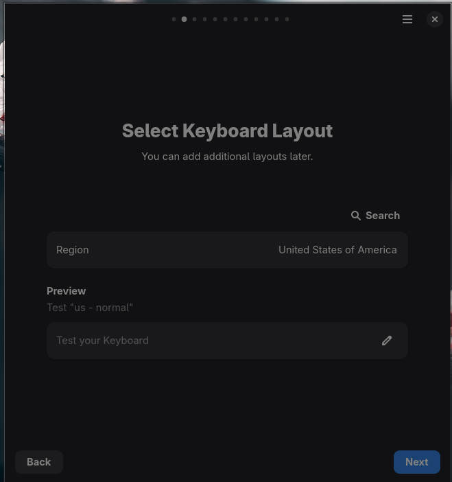Select Keyboard